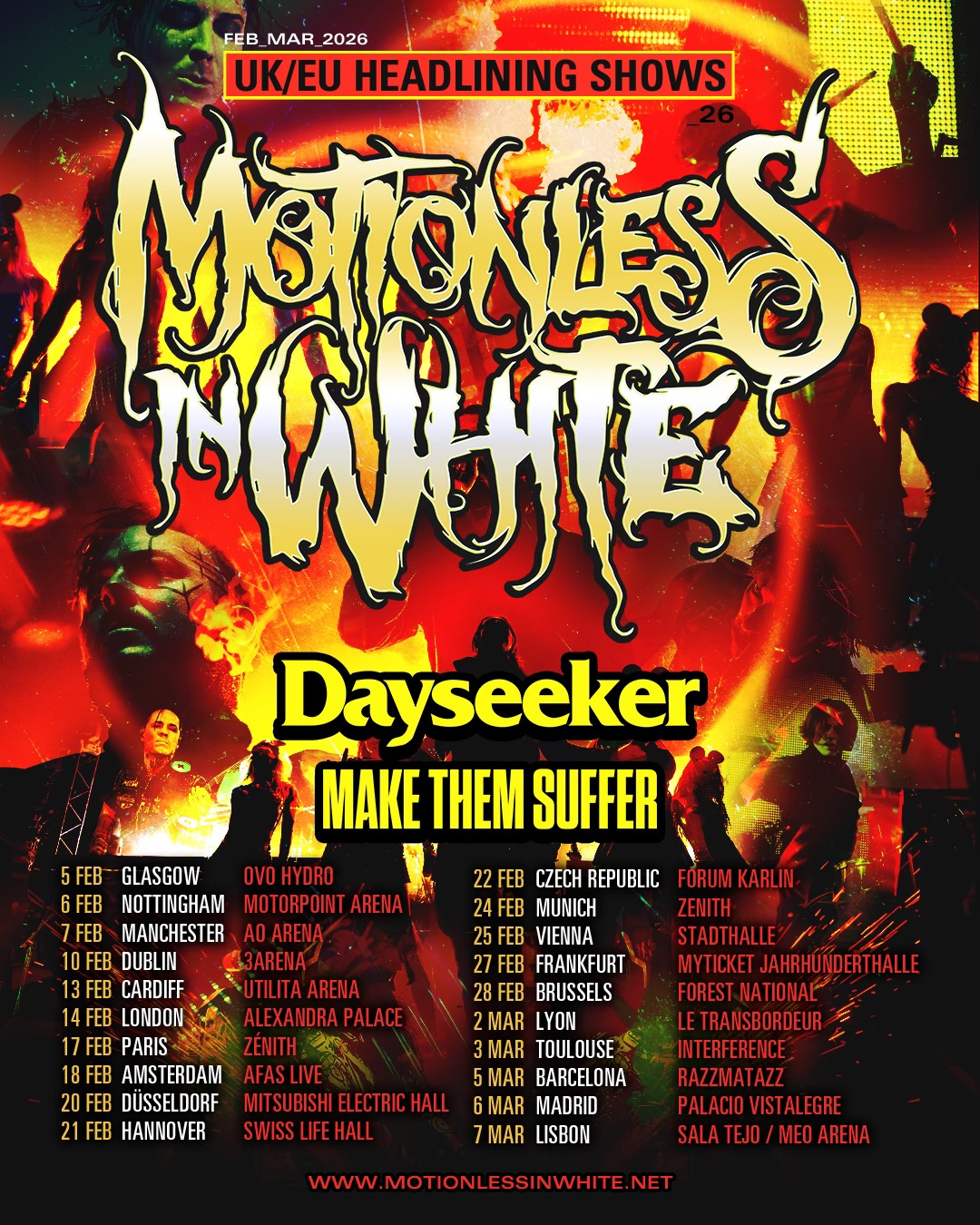 Motionless In White Tour Poster 2026